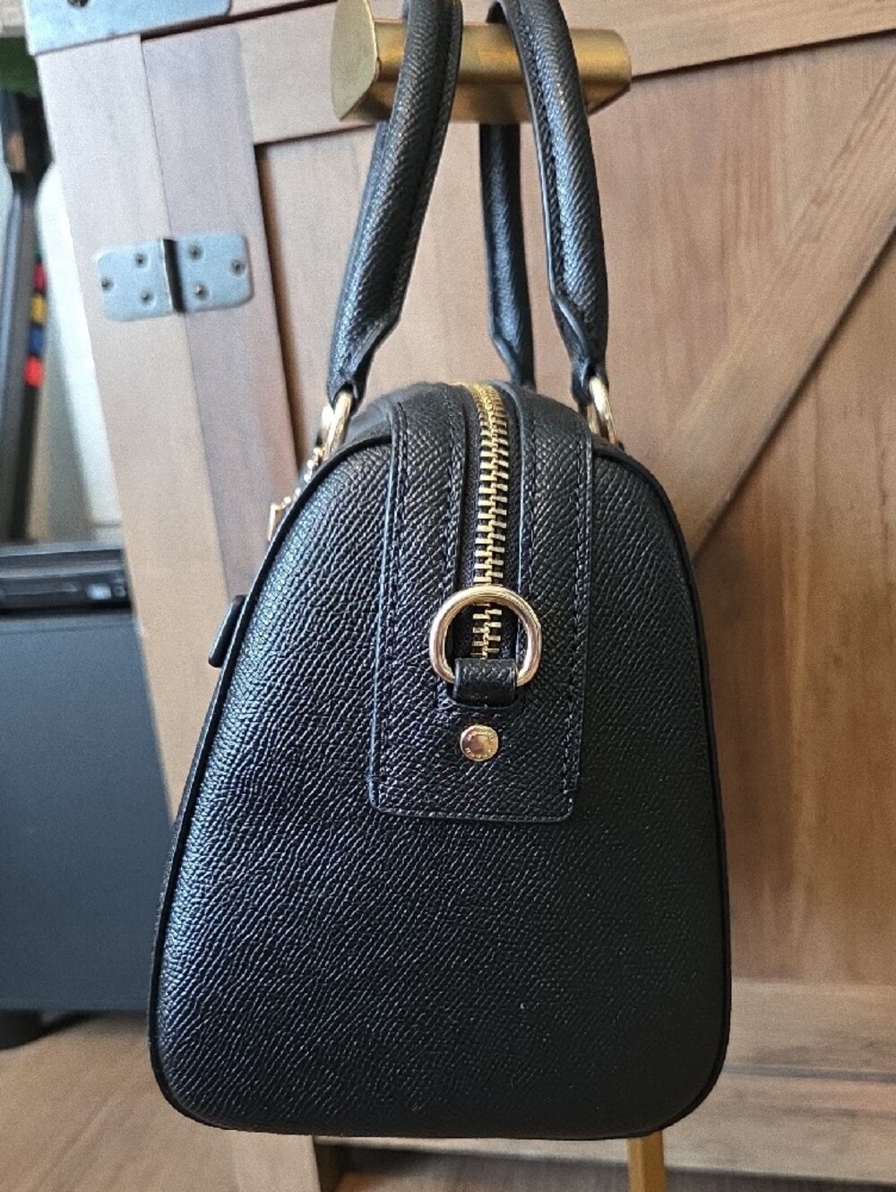 Coach Rowan Black Pebbled Leather Satchel with Gold Hardware NWOT! - Picture 8 of 9